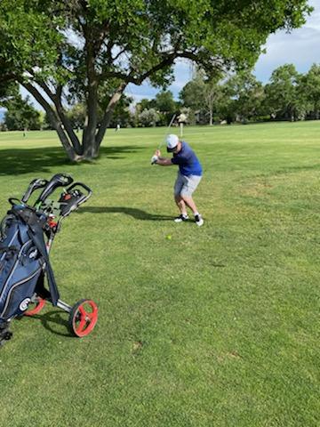 Photo of Justin Using GolfPad TAGS